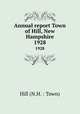 Annual report Town of Hill, New Hampshire. 1928, Hill (N.H. : Town) 