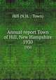 Annual report Town of Hill, New Hampshire. 1930, Hill (N.H. : Town) 