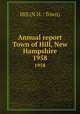Annual report Town of Hill, New Hampshire. 1958, Hill (N.H. : Town) 