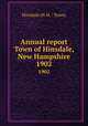 Annual report Town of Hinsdale, New Hampshire. 1902, Hinsdale (N.H. : Town) 