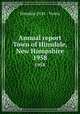 Annual report Town of Hinsdale, New Hampshire. 1958, Hinsdale (N.H. : Town) 