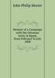 Memoir of a Campaign with the Ottoman Army in Egypt, from February to July 1800, John Philip Morier 