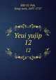 Yeui yujip. 12, 880-01 Pak, Song-won, 1697-1757 