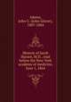 Memoir of Jacob Harsen, M.D., read before the New-York academy of medicine, June 1, 1864, Adams, John G. (John Glover), 1807-1884 