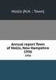 Annual report Town of Hollis, New Hampshire. 1936, Hollis (N.H. : Town) 