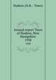 Annual report Town of Hudson, New Hampshire. 1938