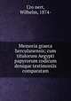 Memoria graeca herculanensis; cum titulorum Aegypti papyrorum codicum denique testimoniis comparatam, 