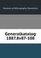 Generalkatalog 1887.8v87-108, Museum of Ethnography, Stockholm 