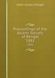 Proceedings of the Asiatic Society of Bengal. 1881, Asiatic Society of Bengal 