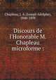 Discours de l`Honorable M. Chapleau microforme :, Chapleau, J. A. (Joseph Adolphe), 1840-1898 