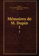 Memoires de M. Dupin. 1, 