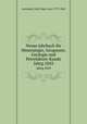 Neues Jahrbuch fr Mineralogie, Geognosie, Geologie und Petrefakten-Kunde. Jahrg.1843, 