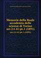 Memorie della Reale accademia delle scienze di Torino. ser.2:t.41:pt.1 (1891), Reale accademia delle scienze di Torino 