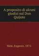 A proposito di alcuni giudizi sul Don Quijote, Mele, Eugenio, 1875- 