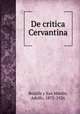 De critica Cervantina, 