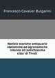 Notizie storiche antiquarie statistiche ed agronomiche intorno all`antichissima citta` di Tivoli ., Francesco Cavalier Bulgarini 