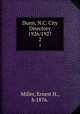Dunn, N.C. City Directory 1926/1927. 2, Miller, Ernest H., b.1876. 