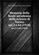 Memorie della Reale accademia delle scienze di Torino. ser.2:t.64 (1914), Reale accademia delle scienze di Torino 