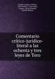 Comentario crtico-jurdico-literal a las ochenta y tres leyes de Toro, 