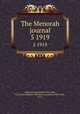 The Menorah journal. 5 1919, Menorah Association (New York, N.Y.),Intercollegiate Menorah Association (New York, N.Y.) 