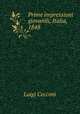 Prime impressioni giovanili, Italia, 1848, Luigi Cecconi 