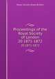 Proceedings of the Royal Society of London. 20 1871-1872, Royal Society (Great Britain) 