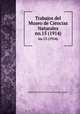Trabajos del Museo de Ciencias Naturales. no.15 (1914), Museo Nacional de Ciencias Naturales (Spain) 