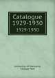 Catalogue. 1929-1930, University of Maryland, College Park 