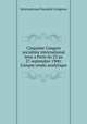Cinquime Congres socialiste international tenu a Paris du 23 au 27 septembre 1900: Compte rendu analytique, International Socialist Congress 