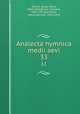 Analecta hymnica medii aevi. 33, Dreves, Guido Maria, 1854-1909,Blume, Clemens, 1862-1932,Bannister, Henry Marriott, 1854-1919 