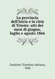 La provincia dell`Istria e la citt di Trieste: atti dei mesi di giugno, luglio e agosto 1866, Comitato Triestino-Istriano, Italy 