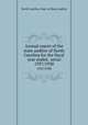 Annual report of the state auditor of North Carolina for the fiscal year ended . serial. 1937/1938, North Carolina. Dept. of State Auditor 