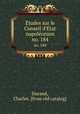 Etudes sur le Conseil d`Etat napoleonien. no. 184, Durand, Charles. [from old catalog] 