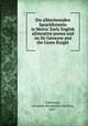 Die alliterierenden Sprachformeln in Morris` Early English alliterative poems und im Sir Gawayne and the Green Knight, Fuhrmann, Johannes Maximilian Hartwig, 1857- 