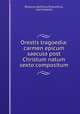 Orestis tragoedia: carmen epicum saeculo post Christum natum sexto compositum, Blossius Aemilius Dracontius, Karl Schenkl 
