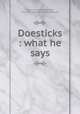 Doesticks : what he says, Doesticks, Q. K. Philander, 1831-1875,Making of America Project 