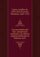 Las mocedades del Cid . reimpresin conforme a la edicion original publicada en Valencia 1621, 