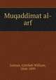 Muqaddimat al-arf, Leitner, Gottlieb William, 1840-1899 
