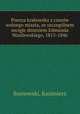 Poezya krakowska z czasow wolnego miasta, ze szczegolnem uwzglednieniem Edmunda Wasilewskiego, 1815-1846, Sosnowski, Kazimierz 