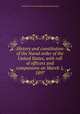 History and constitution of the Naval order of the United States, with roll of officers and companions on March 1, 1897, Naval order of the United States. [from old catalog] 