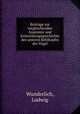 Beitrge zur vergleichenden Anatomie und Entwicklungsgeschichte des unteren Kehlkopfes der Vgel, Wunderlich, Ludwig 