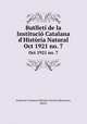 Butllet de la Instituci Catalana d`Histria Natural. Oct 1921 no. 7, 