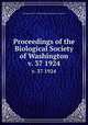 Proceedings of the Biological Society of Washington. v. 37 1924, Biological Society of Washington,Smithsonian Institution 