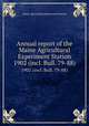 Annual report of the Maine Agricultural Experiment Station. 1902 (incl. Bull. 79-88), Maine Agricultural Experiment Station 
