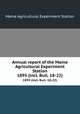 Annual report of the Maine Agricultural Experiment Station. 1895 (incl. Bull. 18-22), Maine Agricultural Experiment Station 