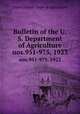 Bulletin of the U.S. Department of Agriculture. nos.951-975, 1923, United States. Dept. of Agriculture 
