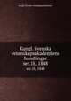Kungl. Svenska vetenskapsakademiens handlingar. ser.1b, 1848, Kungl. Svenska vetenskapsakademien 
