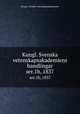 Kungl. Svenska vetenskapsakademiens handlingar. ser.1b, 1837, Kungl. Svenska vetenskapsakademien 