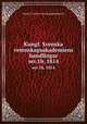 Kungl. Svenska vetenskapsakademiens handlingar. ser.1b, 1814, Kungl. Svenska vetenskapsakademien 
