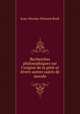 Recherches philosophiques sur l`origine de la piti et divers autres sujets de morale, 